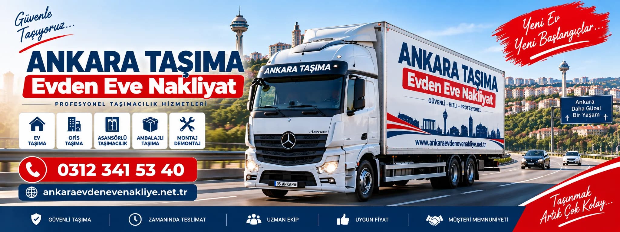 Ambalajlı Taşıma - Ankara Taşıma kapalı kasa kamyonu